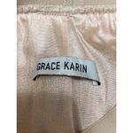 Grace Karin Womens Beige Satin Mid Waist Midi Pleated Flared A-Line Skirt Size S Photo 2