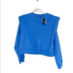 Buffalo David Bitton NWT  Indiana Padded Shoulder Sweatshirt In Forever Blue Photo 5