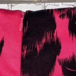 Trina Turk Hot Pink Pencil Skirt with Black Floral Details Photo 4