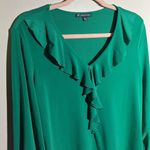 Adrianna Papell  Kelly Green Ruffle Career‎ Top | Medium Photo 1