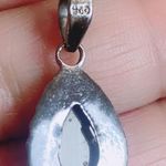 Sterling Silver  925 Tiger eye Teardrop Shape Pendant Photo 1