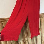 Patrons of Peace  Size Medium Red Print Smoked Jumpsuit Photo 1