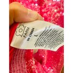 Farm Rio NWT  Pink Tropical Leafs Anthurium Floral Sequined Maxi Slip Dress L Photo 10