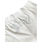 Juicy Couture  Velour Shorts Rhinestone Logo Lounge Comfy White Size Large Photo 2