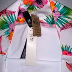 PINK - Victoria's Secret  Womens High Waist Shortie White Floral Swim Bottoms XL NWT Photo 5