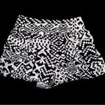 Papaya White Black Geometric Print Mini Shorts Photo 1