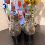 Ara Metallic Snake Print Ankle Boots Gray Size undefined Photo 3