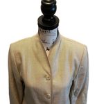 Pendleton Tweed Suit Jacket Blazer Beige Tan Size 8 Wool Silk Workwear Photo 1
