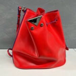 Emporio Armani Red Leather Tote Bag Photo 0