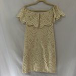 Cynthia Steffe  Cream Eyelet Off Shoulder Dress Women 2 Mini Romantic Girly Bride Photo 10