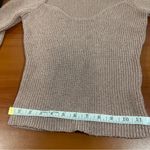 ASTR Women's Metallic Pink Rose Gold Pullover Square Neck Sweater Size M Photo 6