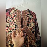 Free People  Stevie Printed Tunic, Black Combo, indie aesthetic ,hippie Med size Photo 5