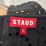 Staud Hyacinth Black Eyelet Mini Babydoll Dress Size XL Photo 5