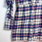 ZARA  Women’s Plaid Flannel Button Front Shirt Mini‎ Dress Medium Photo 6