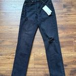 ZARA  Women’s High Rise Ankle Length Slim Distressed Black Jeans Size 2 NWT Photo 0