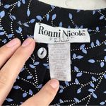 Ronni Nicole 🦋 Vintage  Black Blue Short Sleeve Button Down T-Shirt Cardigan 4P Photo 1