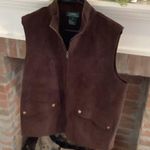 Ralph Lauren Lauren  Brown Polyester Zip Up Vest size XL Photo 1