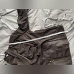 Vince Draped Brown Moto Leather Jacket Rib Knit Wool Details Size M Zipper Photo 11