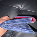 Disney Vintage  Mickey Mouse canvas Blue wallet American flag design Photo 2