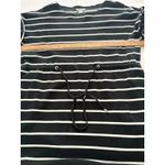 Tommy Bahama  Sombra Dress Size XL Black White Stripe Nautical Beach Tie Waist Photo 14