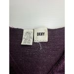 DKNY Petite V Neck Knit Sweater Purple Rayon Blend Women's Size M/L Photo 1