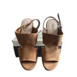 a.n.a  Daly Womens Cognat Brown Suede Strappy Open Toe Block Heel Sandals Photo 5
