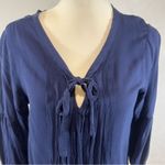 Old Navy  long sleeve navy pintuck pleated swing dress size small Photo 2