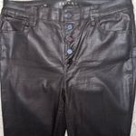 White House | Black Market High Rise Brown Coated Denim Size 10 EUC button fly Photo 2