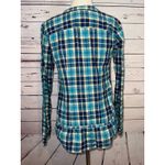 Hollister  Plaid babydoll Shirt Womens‎ size Small Y2K 90s 80s Peplum Milkmaid Photo 4
