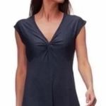 Patagonia Black Bandha Twist Front Sleeveless stretch Jersey Midi Dress | S Photo 10