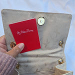 PALOMA PICASSO Vintage Ivory Leather Top Handle Bag made italy Photo 11