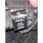 Risen Los Angeles Denim Skirt XL Black Wash Distressed Frayed Hem Womens Size XL Photo 5