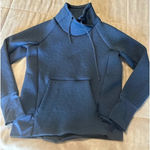 Athleta  Quilted Sweatshirt Size Small Navy Pullover Photo 0
