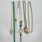 Source Unknown Gold Tone Lot Set of 5 Costume Jewelry Necklaces Bundle Photo 8