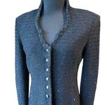 St. John  Evening Black Knit Jacket stunning .Knit Jacket w/Luxe Crystal … Photo 0