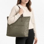 Michael Kors  Ariana Tote Dusk Olive Green Nylon Travel Shoulder Designer Purse Photo 15