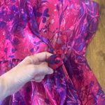 Coldwater Creek  Dress 14 Pink and Purple Floral Top Sash V-neck Lined Photo 3