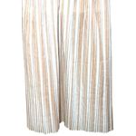 Lulus Women’s Beach Town Bound Striped Pleated Midi Dress Ivory/Tan Size Medium Photo 7