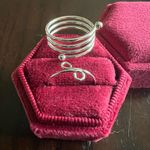 Women’s Stainless Steel Silver Stackable Rings 2 Pack Set Size 7 Photo 1