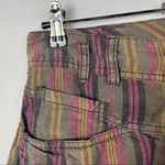 Free People Morning Rain Linen Striped Cut Off Shorts 0 Photo 5