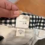 Reformation  gingham Bianca skirt denim black and white button front pockets mini Photo 4