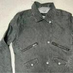 Calvin Klein Vintage  Black Wash Denim Biker Style Jacket Women’s Size Small Photo 5