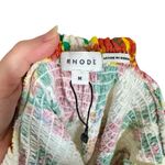 Rhode Jasmine Smocked Mini Dress Bodycon Floral Printed Ruffle in White Dazzle Size M Photo 6