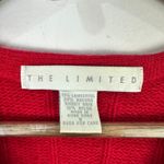 The Limited Vintage  Red Cable Knit Sweater Womens Small Oversized Cozy Preppy Photo 1