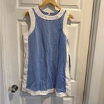 Elegant Blue and White Sleeveless Short Set Size L Photo 5