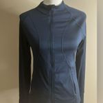 Zella navy blue zip front jacket small Photo 2