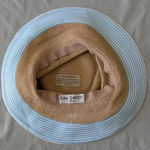 ERIC JAVITS Hampton Sun Hat Squishee Straw Packable Wide Brim Natural Gold Blue Tan Photo 6