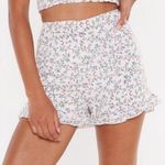 Nasty Gal Textured Georgette ditsy floral print ruffled mini shorts size 10 Photo 0
