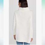 Free People  Ottoman Slouchy Mock Neck Tunic Sweater in White Size Small Photo 1