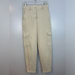 Wilfred Aritzia Cream Modern Cargo Utility Denim Pants Size 4 Photo 2
